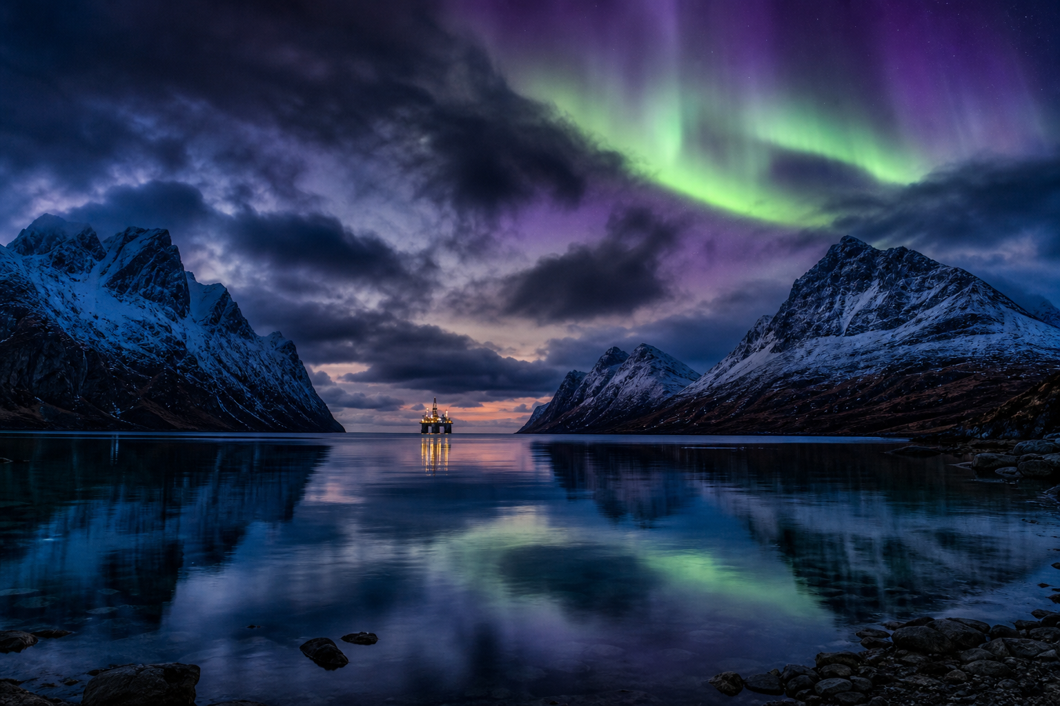 Norwegian fjord landscape